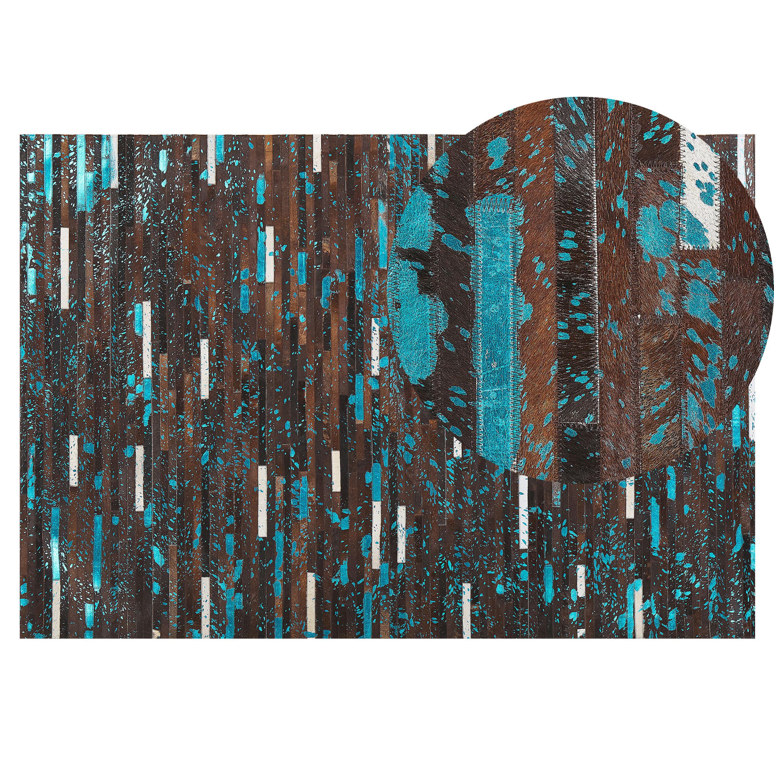 KURZFLOR-TEPPICH Kisir 200/140 cm - Braun, Fell (140/200cm) - Beliani