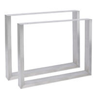 TISCHBEIN 2er Set Metall edelstahl - Edelstahlfarben, Metall (8/72/80cm) - CLP