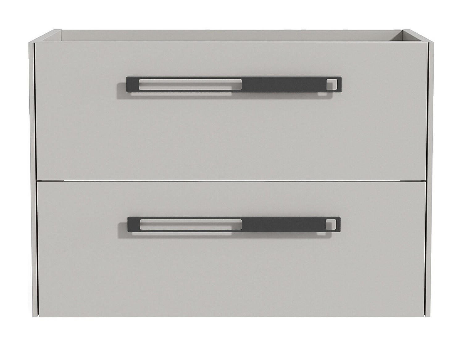 WASCHBECKENUNTERSCHRANK - 79.4 cmcm x 45.5 cmcm - Holz, Platte - Grau - FELNA - Grau, Holz (79.4/55/45.5cm) - Vente-Unique