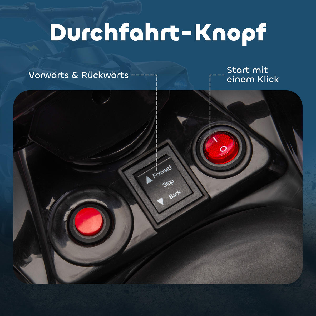 FAHRZEUGE zum Draufsitzen Schwarz 70.0/42.0/45.0cm - Schwarz, Metall (70/42/45cm)