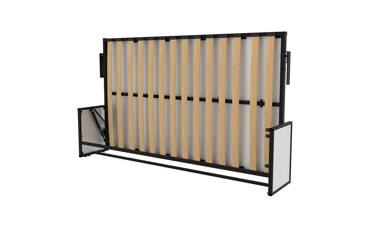 SCHRANKBETT Morphy Studio Modulares SizeFlex- und TypeFlex-System - 120x190, Horizontal - Schwarz, Metall (190/120cm) - WallBedKing