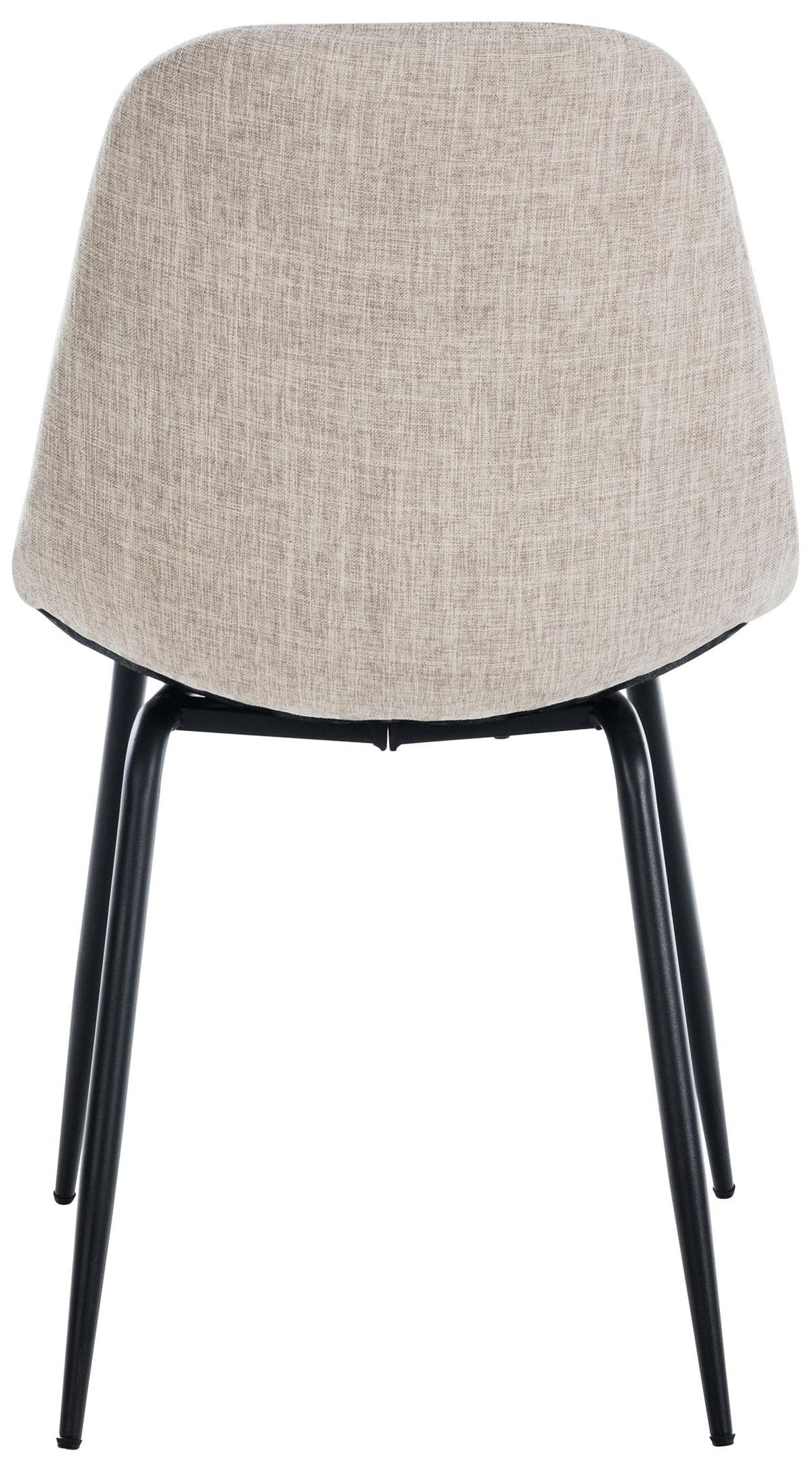 STUHL Stoff creme - Creme/Schwarz, Textil/Metall (46/82/52cm) - CLP