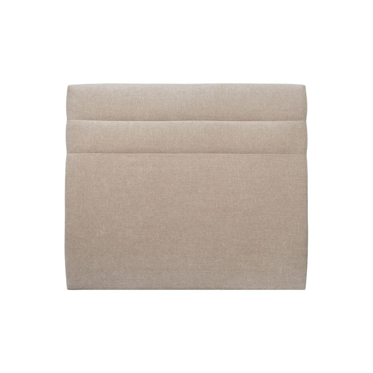 KOPFTEIL Modell Linien – Beigebrauner Stoff 135 cm - Beige/Braun, Karton/Holz (135/120/10cm) - Sommeil de Plomb