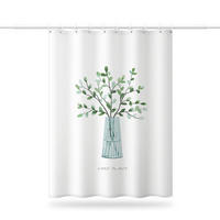 DUSCHVORHANG 180 x 180 cm schimmelresistent wasserdicht mit Haken fürs Badezimmer - Weiß, Textil (180/180cm) - MCBOSON