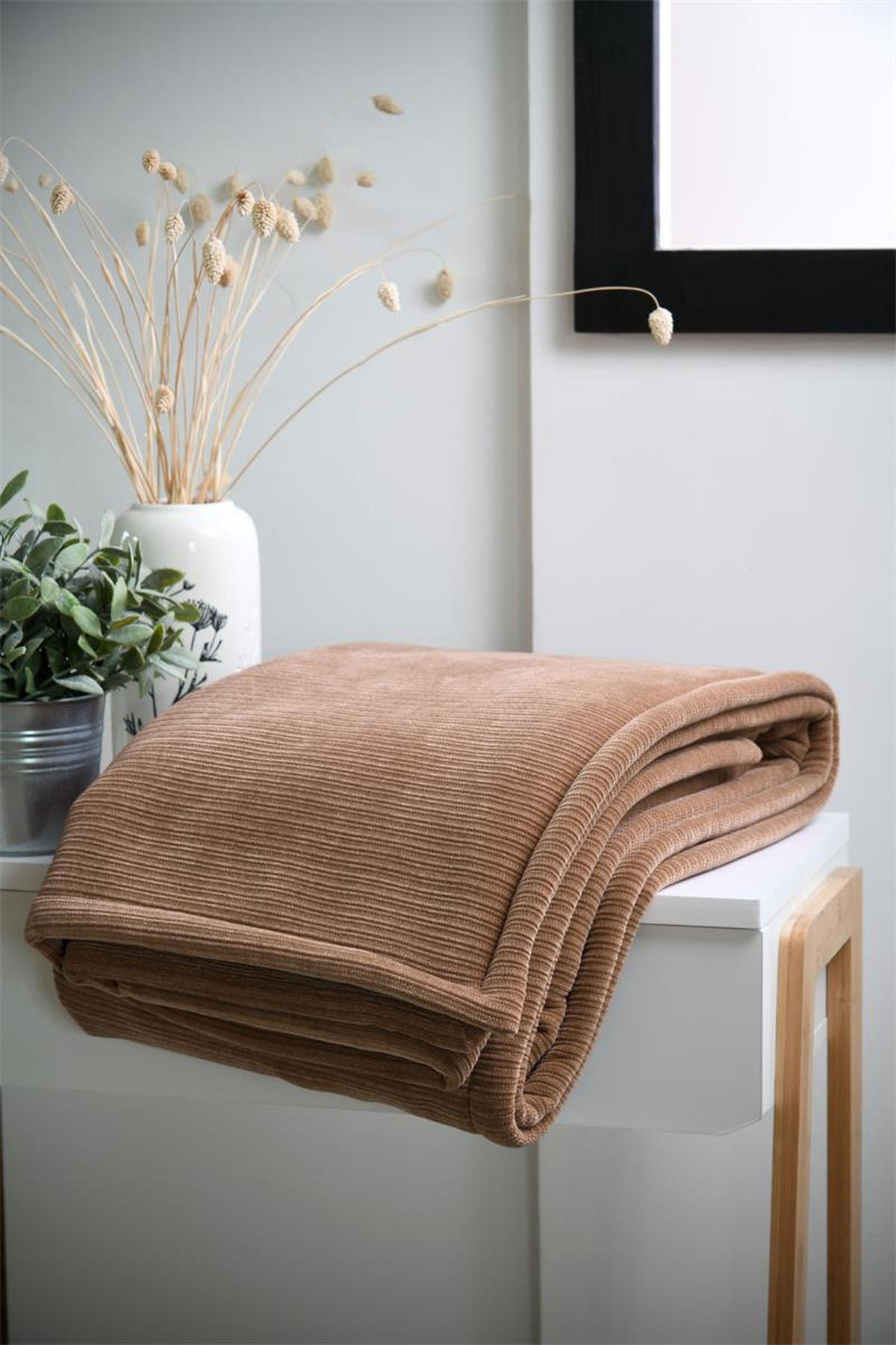 PLÜSCHDECKE Clayton 130/160 cm - Braun, Textil (160/130cm)