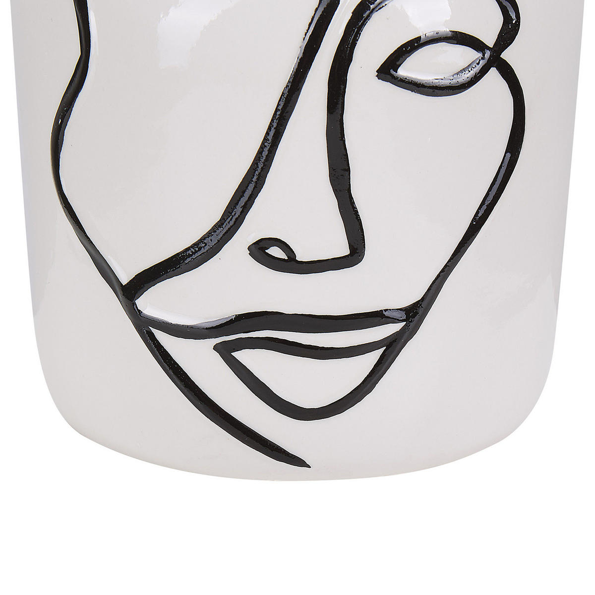 BLUMENVASE Steinzeug weiß Agrinion - Weiß, Stein (19cm) - Beliani