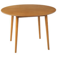 JÍDELNÍ STŮL 110/110/75 cm Světle hnědý Kulatý Radan - světle hnědá, kompozitní dřevo (110/110/75cm) - Beliani