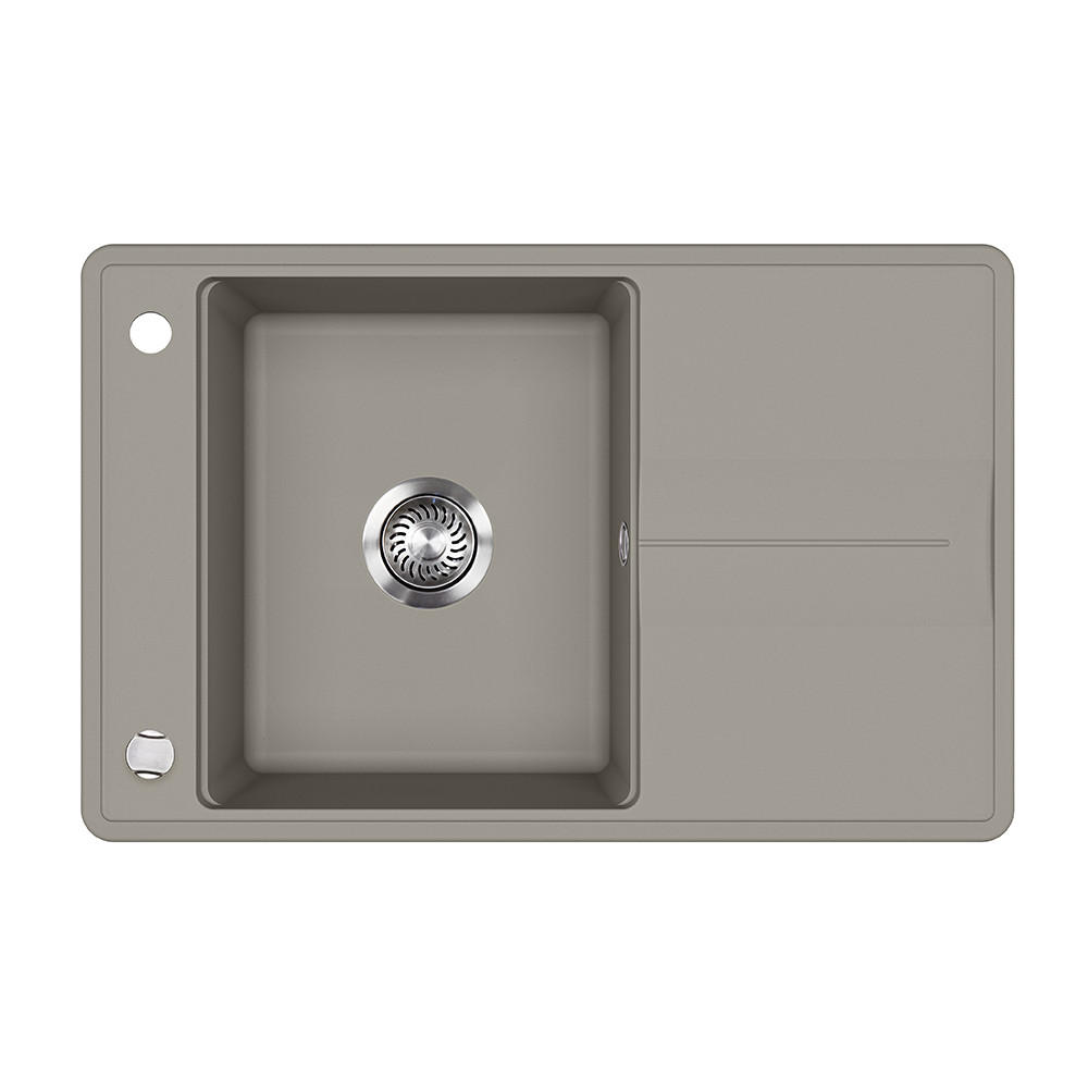 SPÜLBECKEN Kyoto Beton 78 x 50 cm - Grau, Keramik (78/20/50cm) - Bergstroem