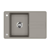 SPÜLBECKEN Kyoto Beton 78 x 50 cm - Grau, Keramik (78/20/50cm) - Bergstroem