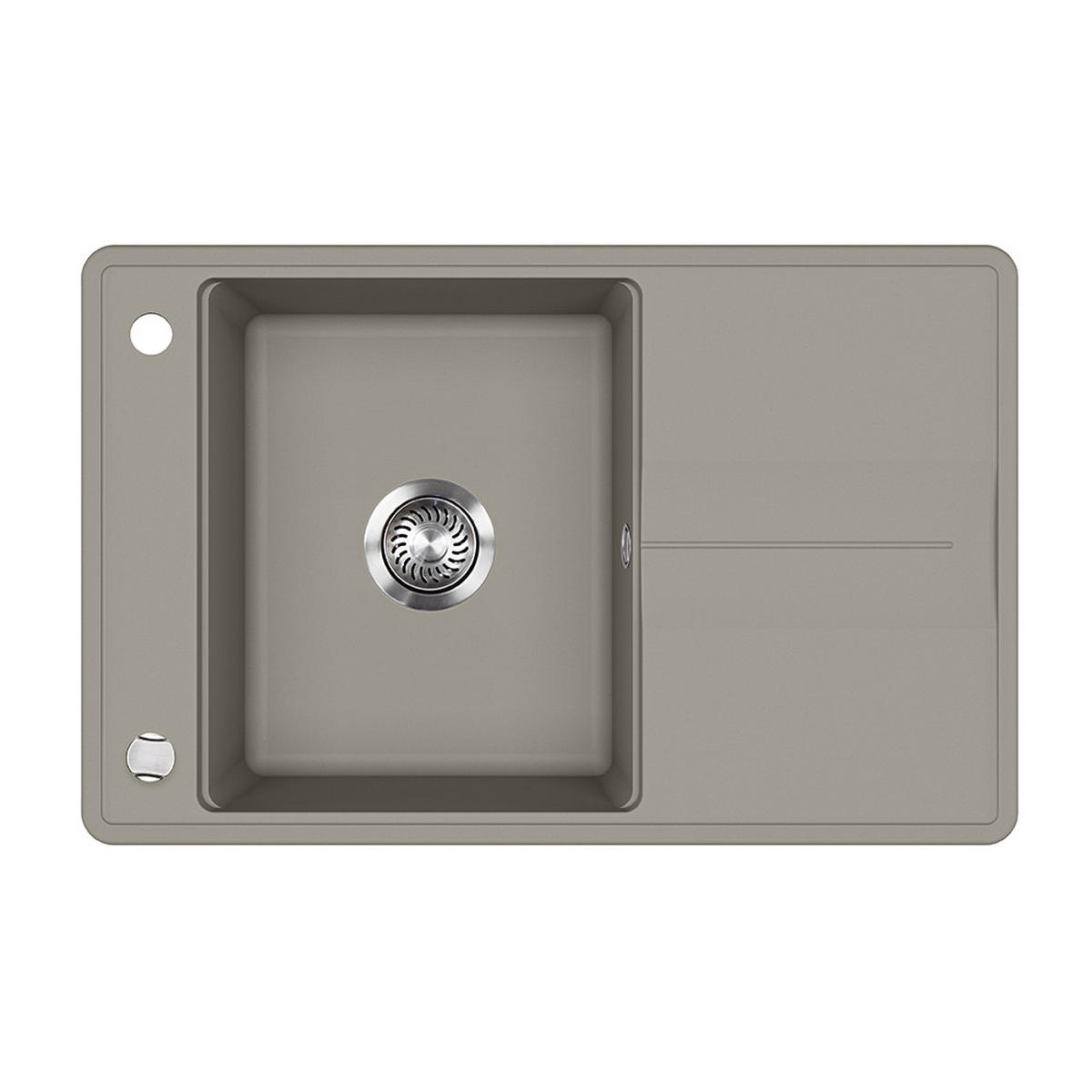 SPÜLBECKEN Kyoto Beton 78 x 50 cm - Grau, Keramik (78/20/50cm) - Bergstroem