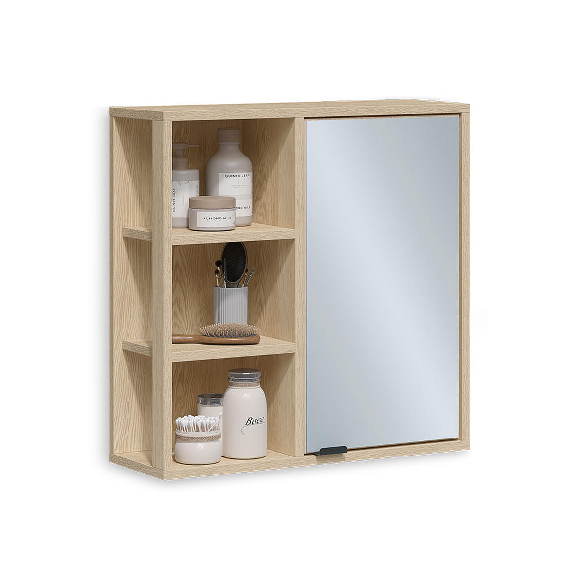 BADSPIEGELSCHRANK Arven, Eiche, 60 x 60 cm - Eichefarben, Holzwerkstoff (60/60/20cm) - Vicco
