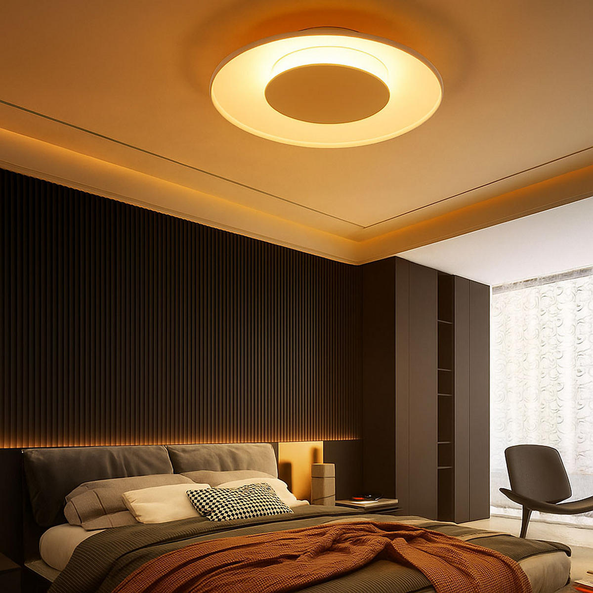 LED DECKENLEUCHTE Glas Weiß - Weiß, Glas (30/30/6cm) - Wofi