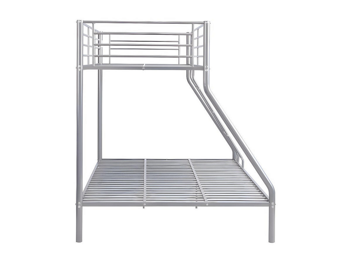ETAGENBETT - 3 Personen - metall - silberfarben Elevatio - Silberfarben, Metall (90/190cm) - Vente-Unique