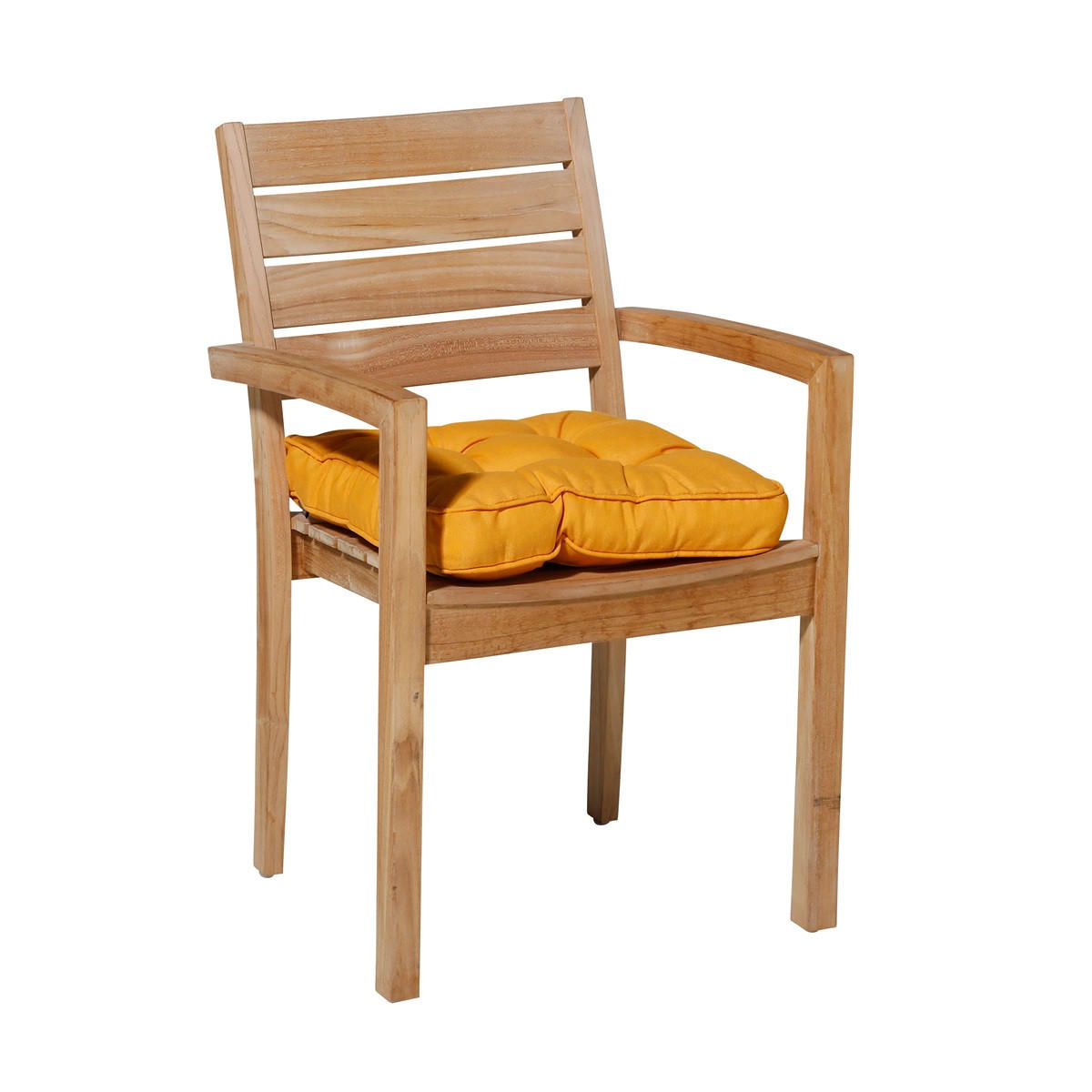 SITZKISSEN Panama 47/47 cm 4er-Set - Hellgelb, Textil (47/8/47cm) - Madison