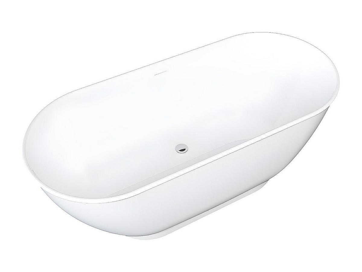 FREISTEHENDE Badewanne - 1 Person - acryl - weiß Mobula - Weiß, Kunststoff (150/57/74cm) - Vente-Unique