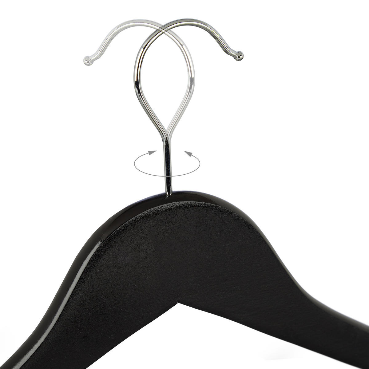 30XVEŠIAKY - čierna, kov/drevo (1cm) - Relaxdays