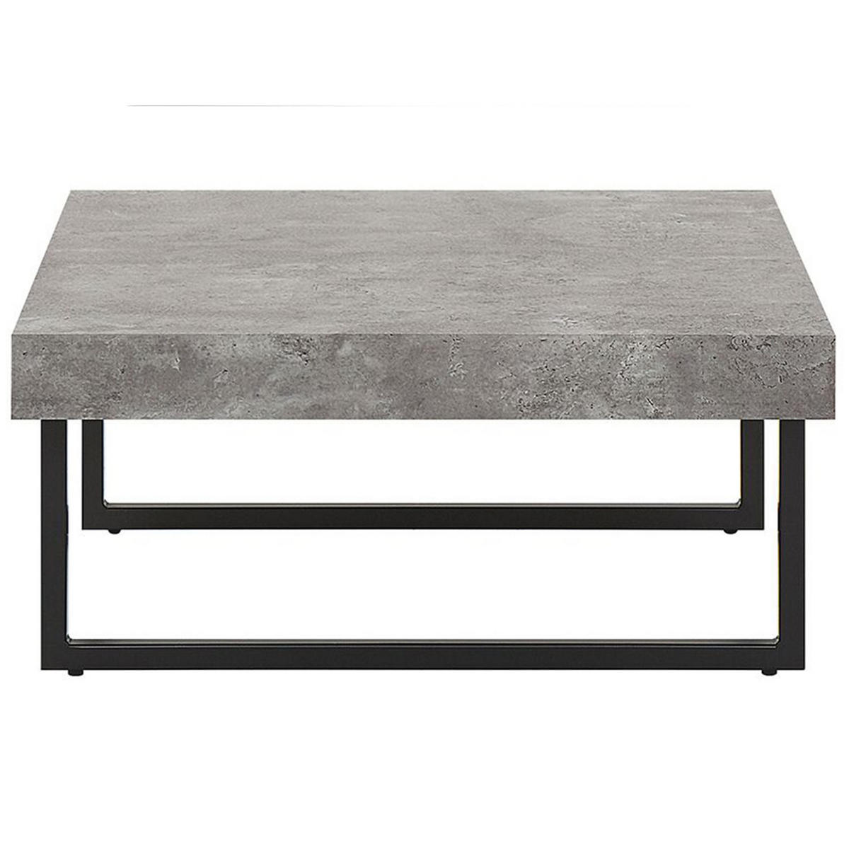 COUCHTISCH Betonoptik/schwarz 75/75 cm Deluz - Schwarz/Grau, Holzwerkstoff (75/75/35cm) - Beliani