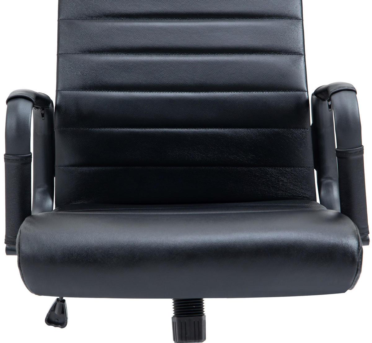 BÜROSTUHL Koro Echtleder schwarz/schwarz - Schwarz, Leder/Metall (58/115/66cm) - TPFLiving
