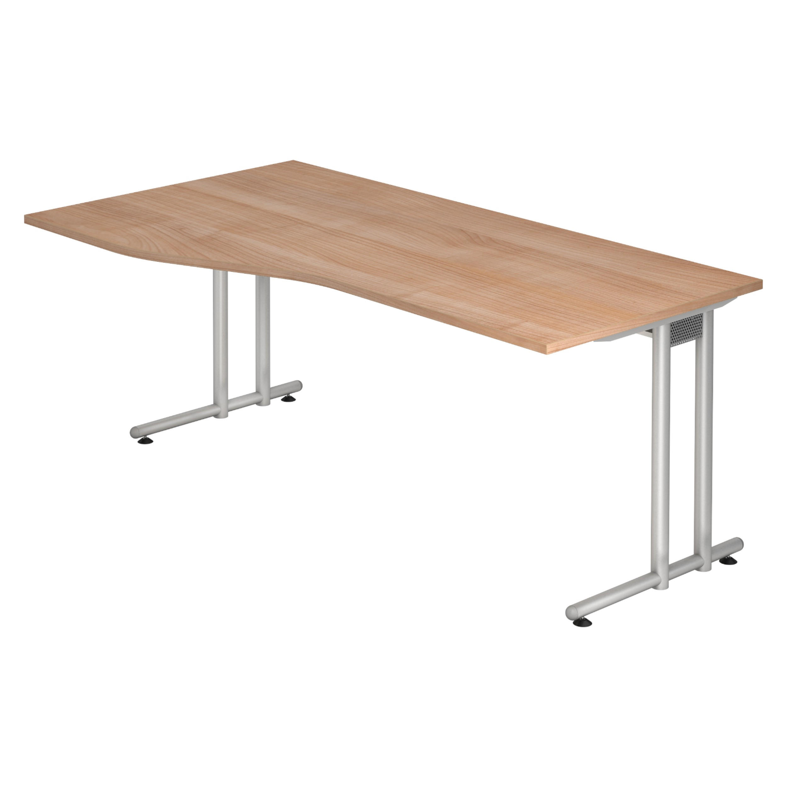 SCHREIBTISCH Serie-N 100/180/72 cm in Nussbaumfarben - Nussbaumfarben, Holzwerkstoff (100/180/72cm) - bümö