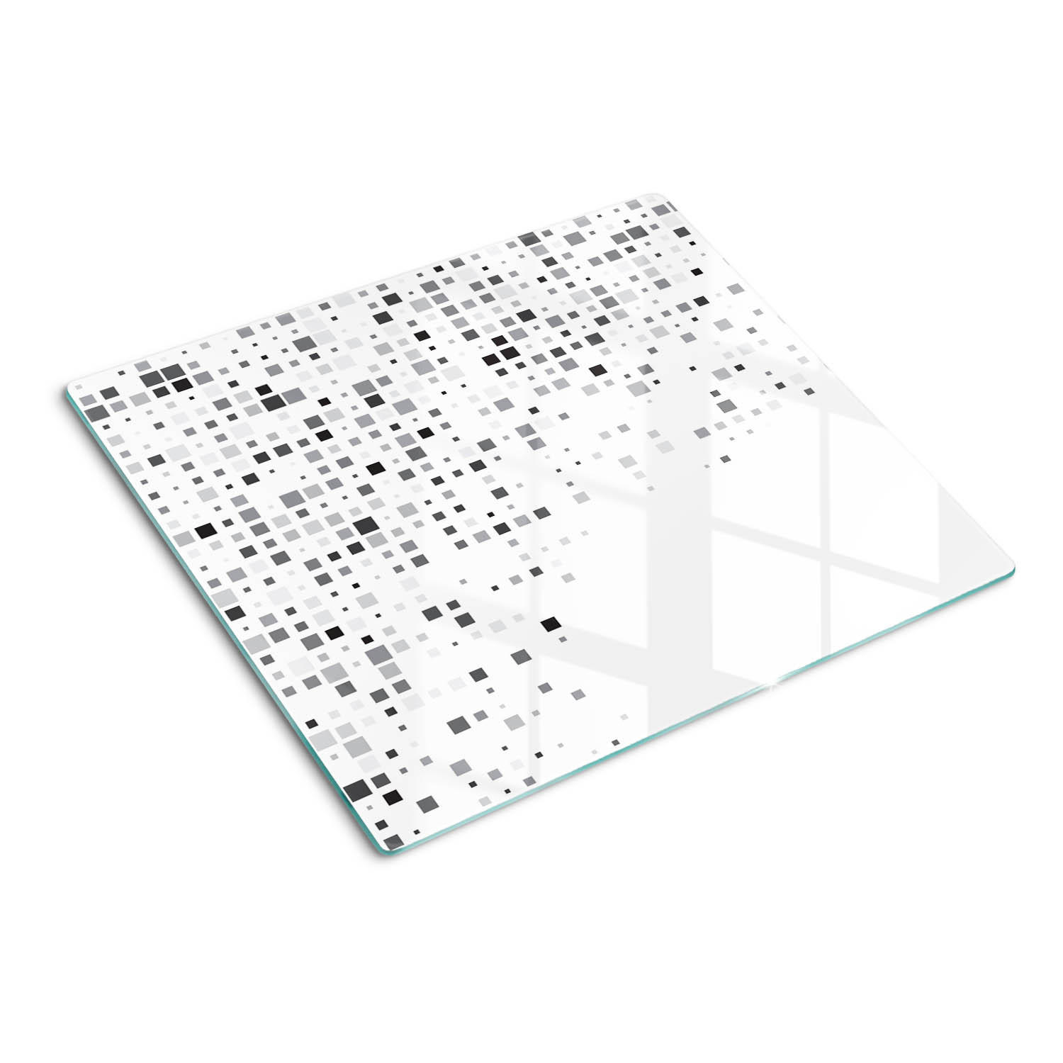GLASPLATTE 60x52 cm Abstrakte Quadrate - Grau, Glas (60/0.4/52cm) - TULUP
