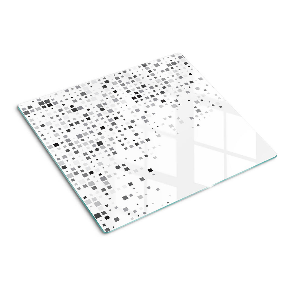 GLASPLATTE 60x52 cm Abstrakte Quadrate - Grau, Glas (60/0.4/52cm) - TULUP