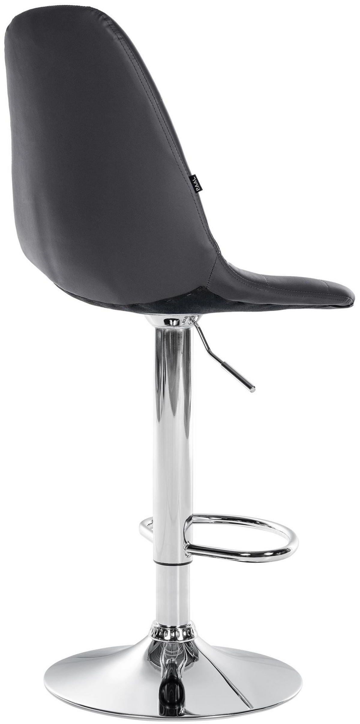 BARHOCKER Metall schwarz - Schwarz, Textil/Metall (47/58/56cm) - CLP