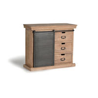 KOMMODE im Industriestil aus Mangoholz und Metallelementen - Braun, Holz (100/85/40cm) - Giner y Colomer