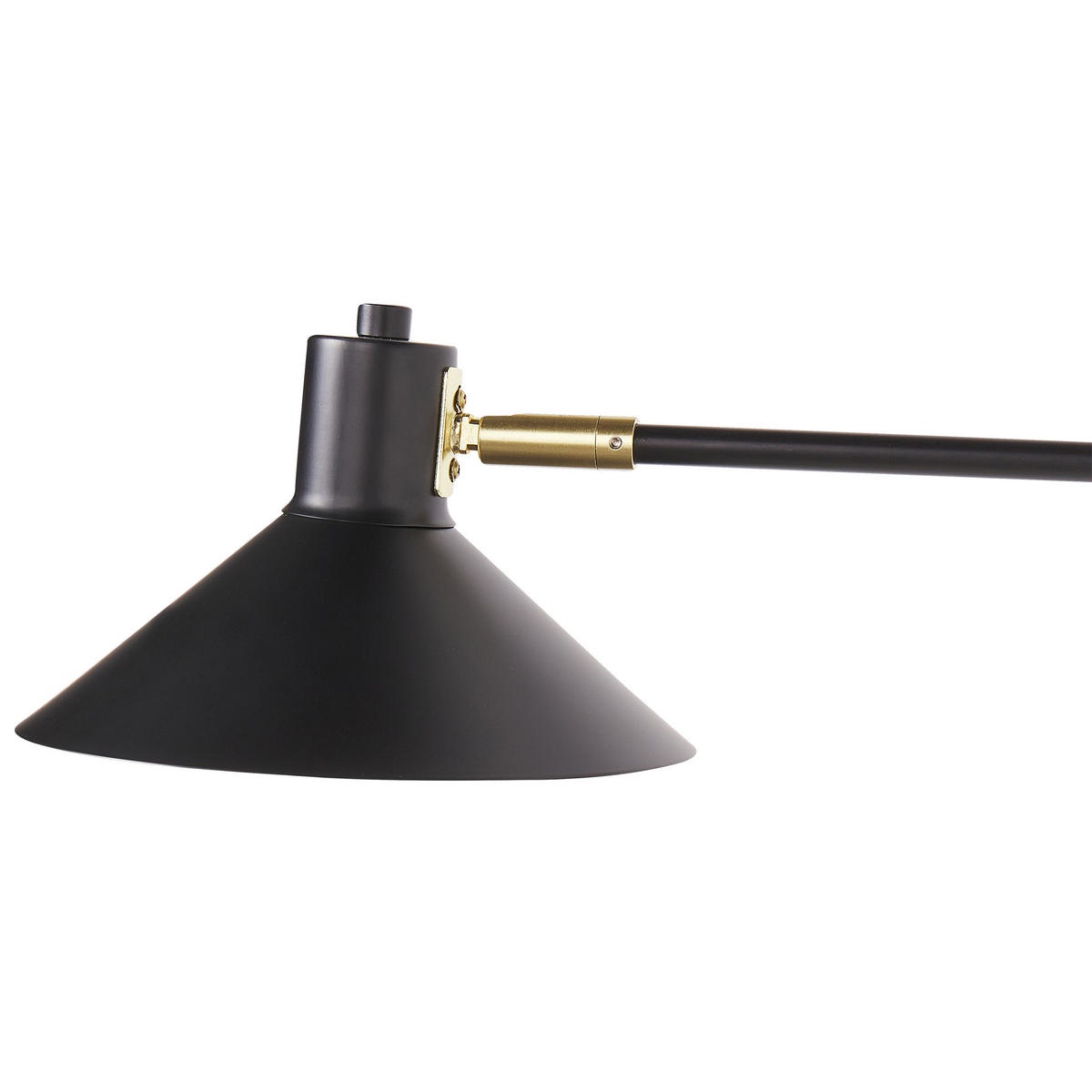 WANDLAMPE Schwarz Kadassa - Goldfarben/Schwarz, Metall (84/38/20cm) - Beliani