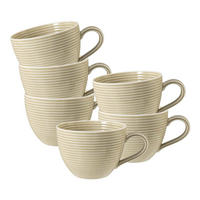 KAFFEETASSEN Beat Color Glaze Sandbeige 0,26 l 6er Set - Beige, Keramik (0.26L) - Seltmann Weiden
