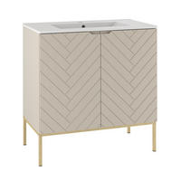 WASCHTISCH 80cm Daria Kaschmir - Beige, Holzwerkstoff (80/82/45.8cm) - Petits-meubles