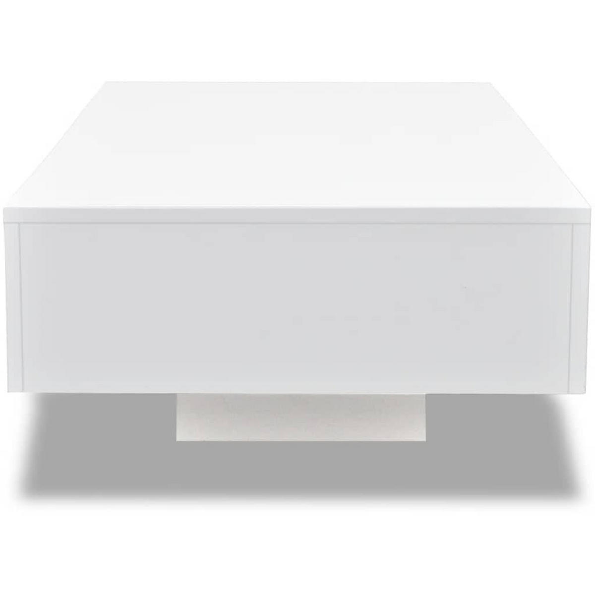 COUCHTISCH Hochglanz Weiss - Weiß, Holzwerkstoff (115/55/31cm) - vidaXL