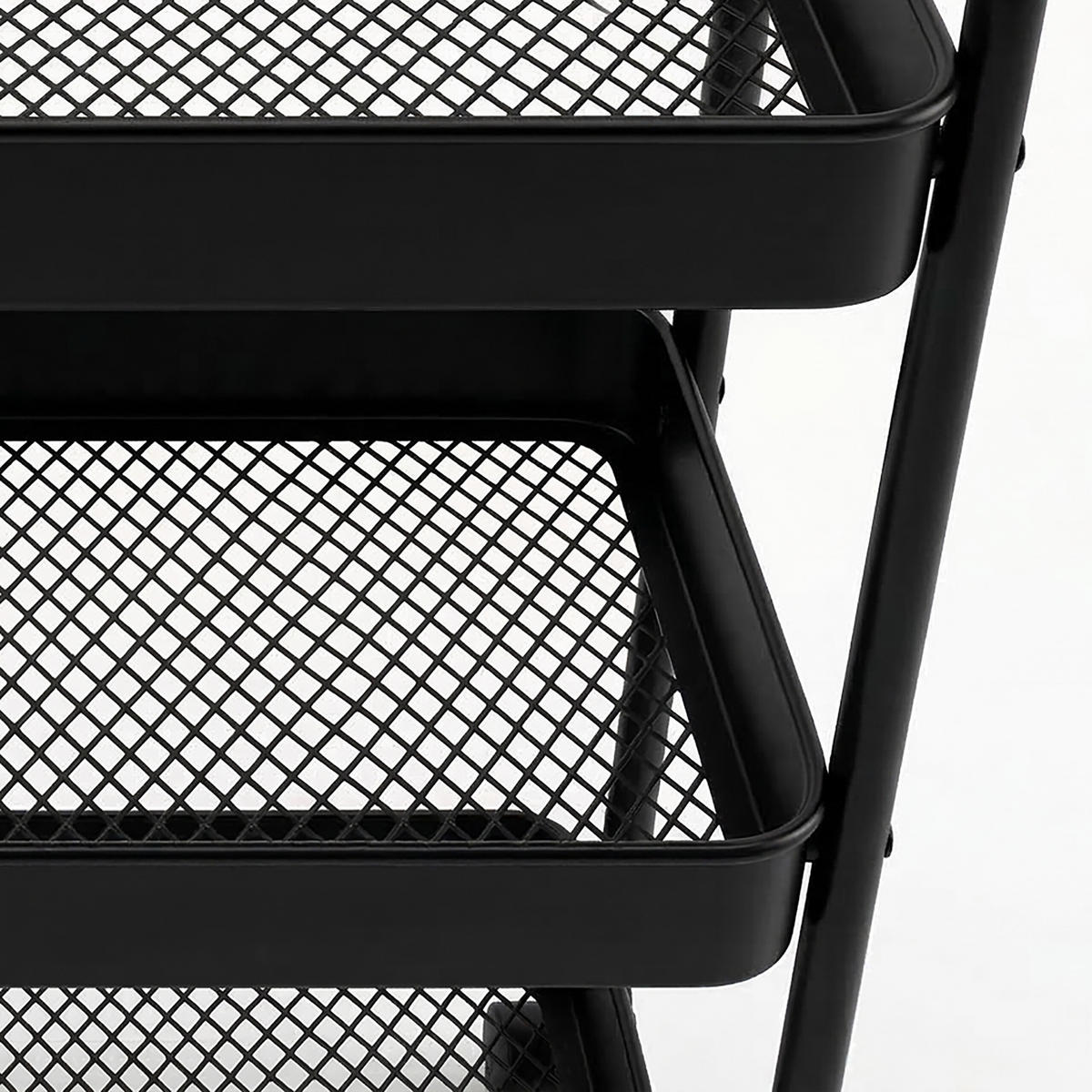 VOZÍK - černá, kov/plast (30/78/42.7cm) - Relaxdays