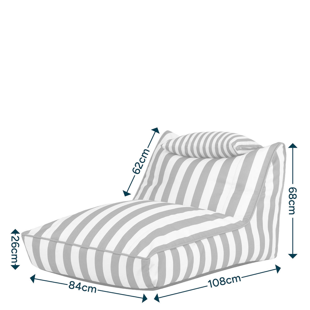 SITZSACK Liege Indoor Outdoor Nova - Orange, Textil (84/68/108cm) - icon