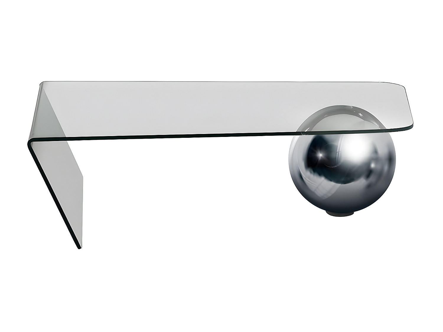 COUCHTISCH - 132 cm x 76 cm - glas - transparent Mundo - Transparent, Glas (76/132/36cm) - Vente-Unique