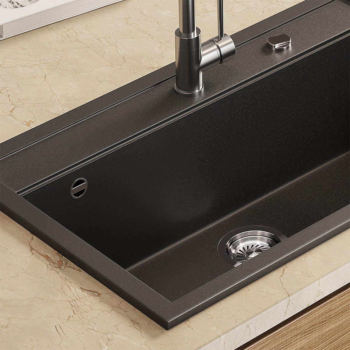 UMYVADLO Sydney Černá - černá, keramika (80/20/51cm) - Bergstroem