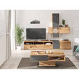 WOHNWAND  in Anthrazit, Eichefarben  265/205/50 cm  - Eichefarben/Anthrazit, Design, Glas/Holz (265/205/50cm) - Waldwelt