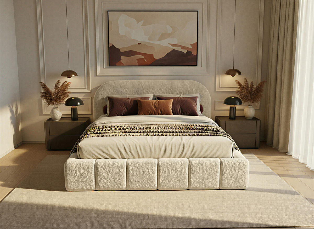 POLSTERBETT Yazoo 140x200 cm, Beige - Beige, Textil (140/200cm) - Fedve