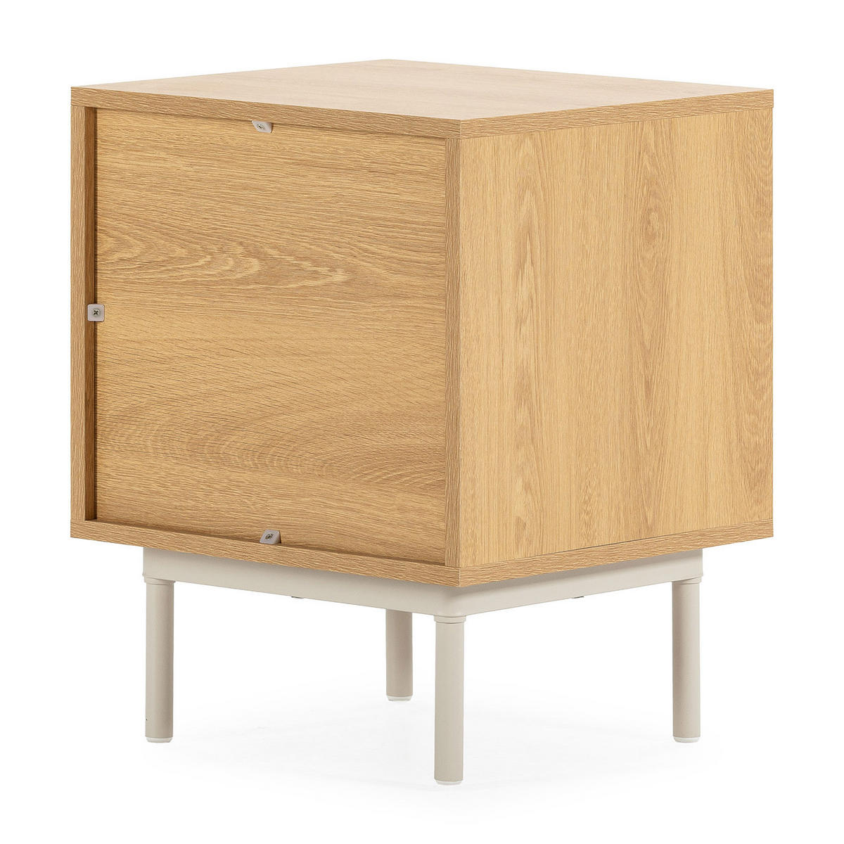 NACHTTISCH Cuzco 2 schubladen Eichenfarbe/grau - Grau, Holzwerkstoff (40/52/40cm) - VS Venta-stock