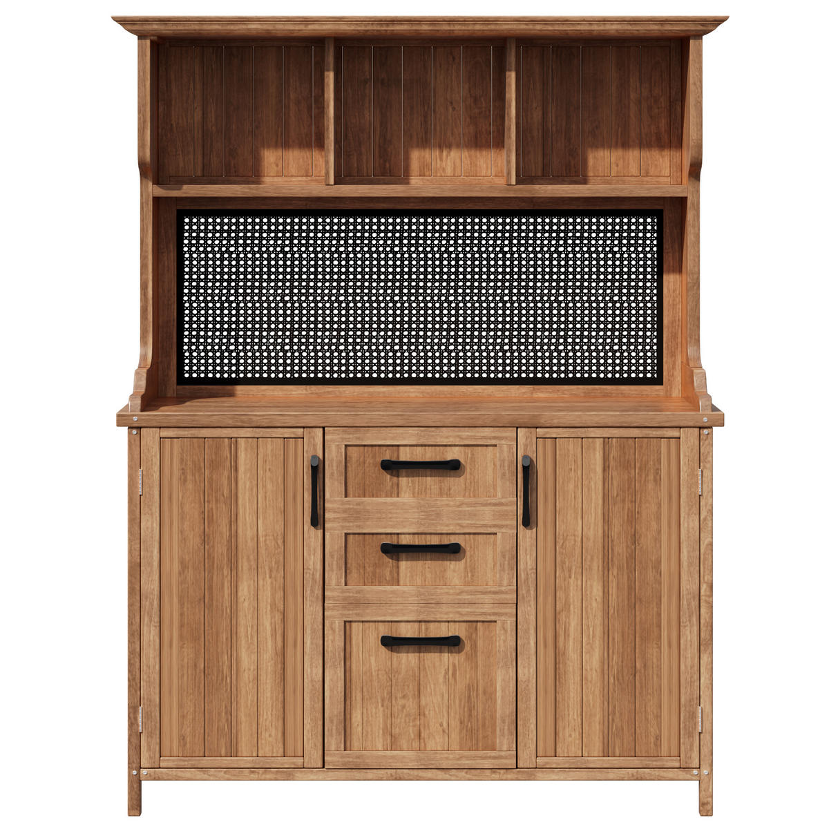 GARTENSCHRANK Massives Tannenholz Vintage - Naturfarben, Holz (50/185/120cm) - ComfortXL