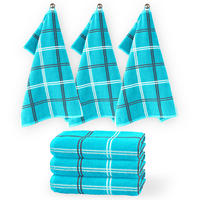 FROTTEE Küchenhandtücher 50x50 cm, 6er Set, Lyon Nautic Grün - Smaragdgrün, Textil (50/50cm) - Lashuma