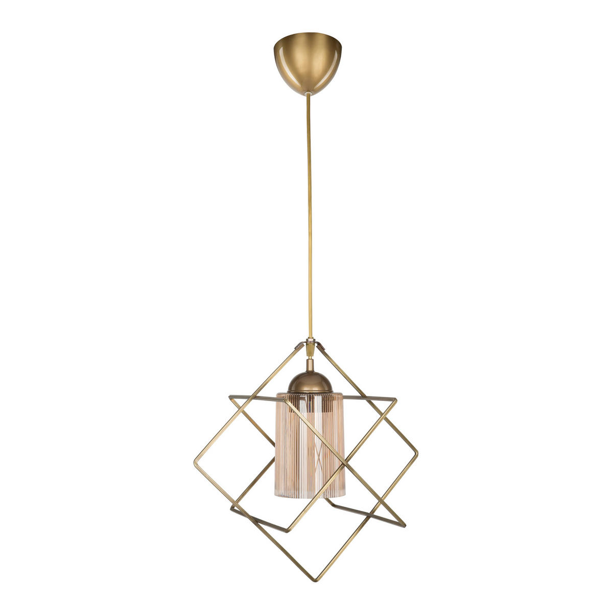 HÄNGELEUCHTE Beeston - Bronzefarben, Metall (37/37/62cm) - lux.pro