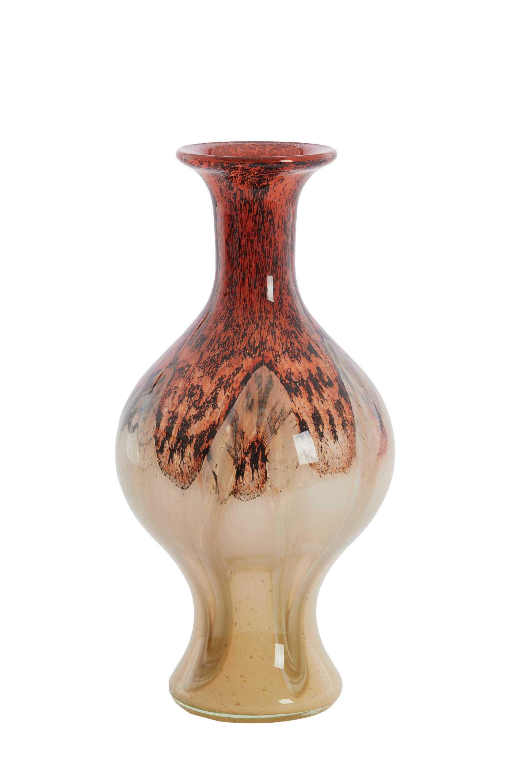 VAZE Jorven Rot 19/19/40 cm - Rot, Glas (40cm) - Light & Living