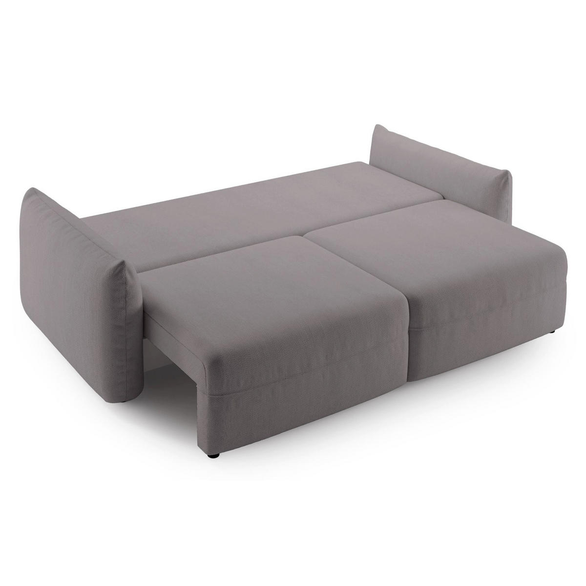 SCHLAFSOFA Theolla Greige - Taupe/Schwarz, Textil/Metall (248/97/111cm) - Selsey