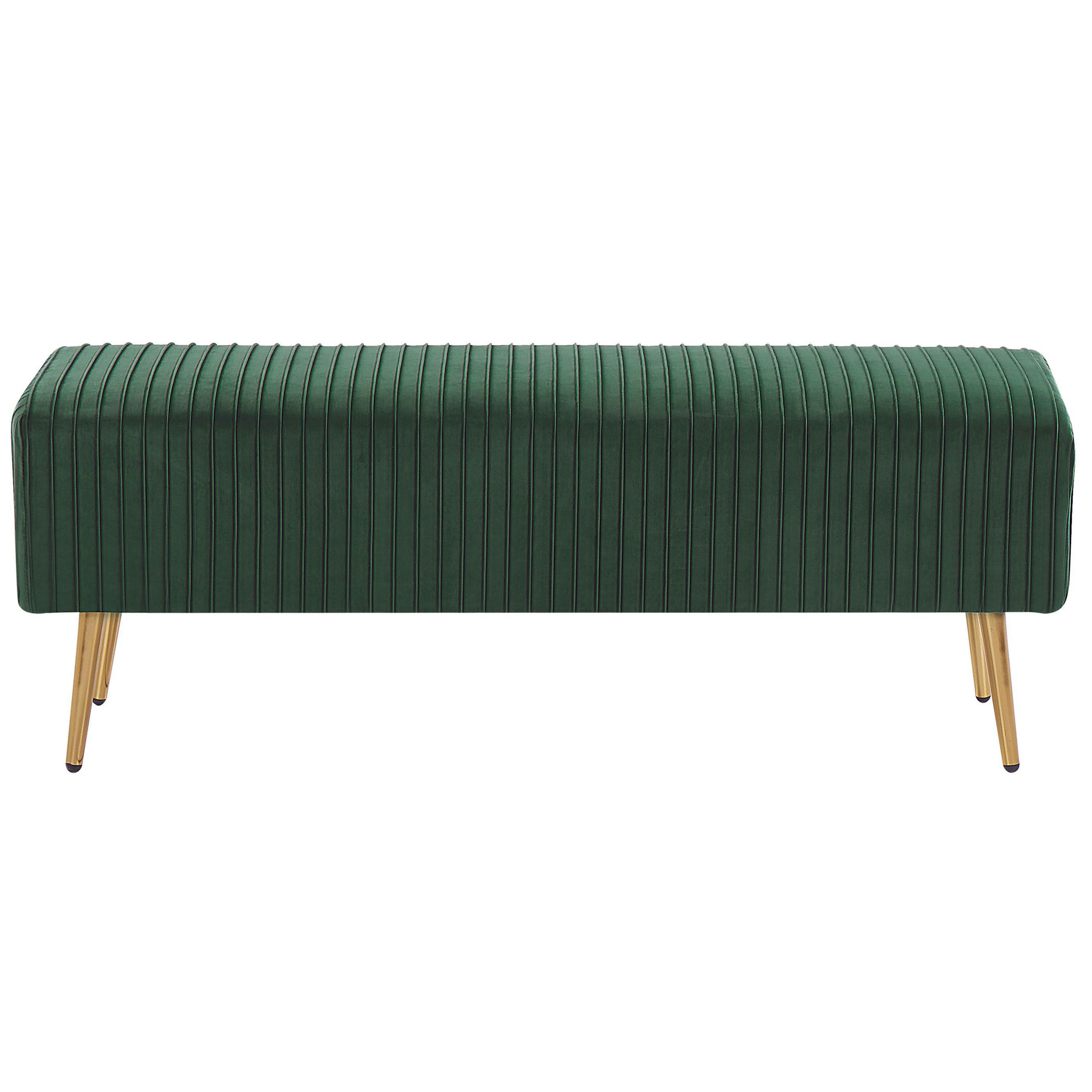 BANK Grün Paterson - Goldfarben/Grün, Textil (118/42/40cm) - Beliani