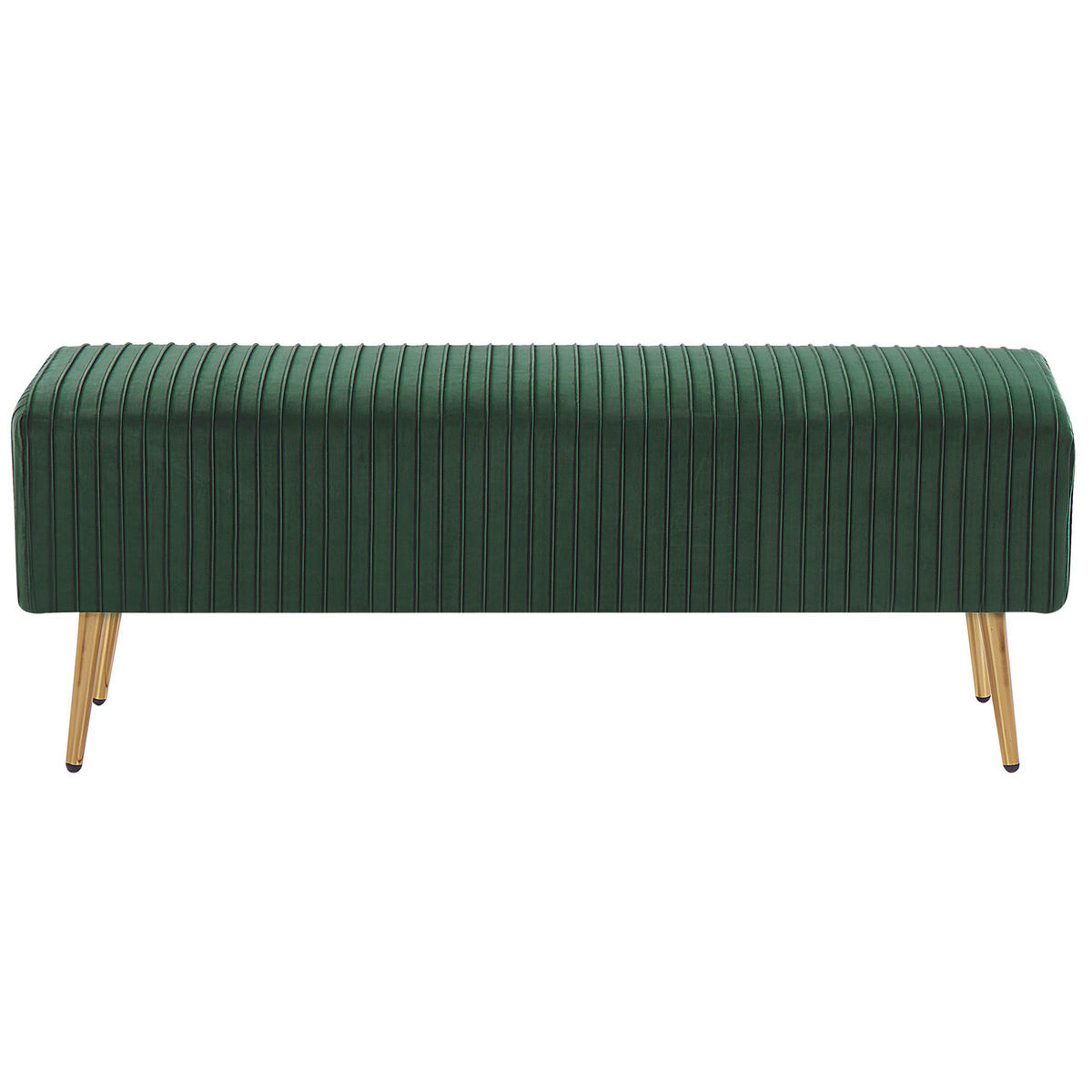 BANK Grün Paterson - Goldfarben/Grün, Textil (118/42/40cm) - Beliani
