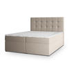BOXBETT PALMA 140x200 cm mit Matratze und Topper, H2+H3 - Beige - Beige, Holz (140/200cm) - MASSENO