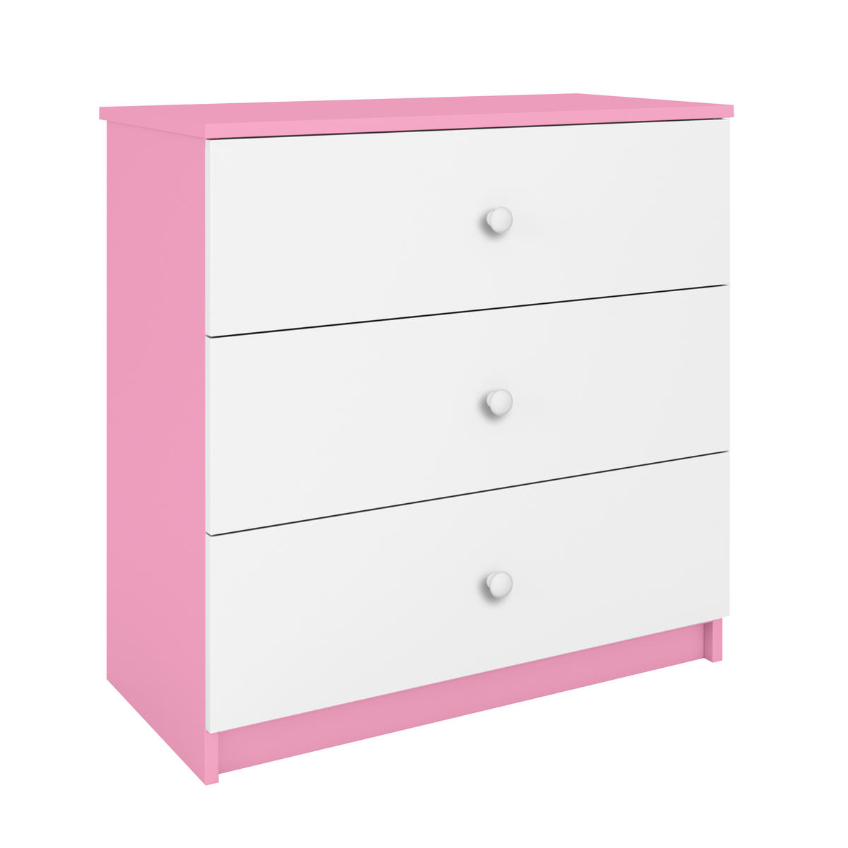 KOMMODE Babydreams ohne Muster 81/81/41 - Rosa, Holzwerkstoff (81/81/41cm) - RAUMHIRSCH FURNITURE