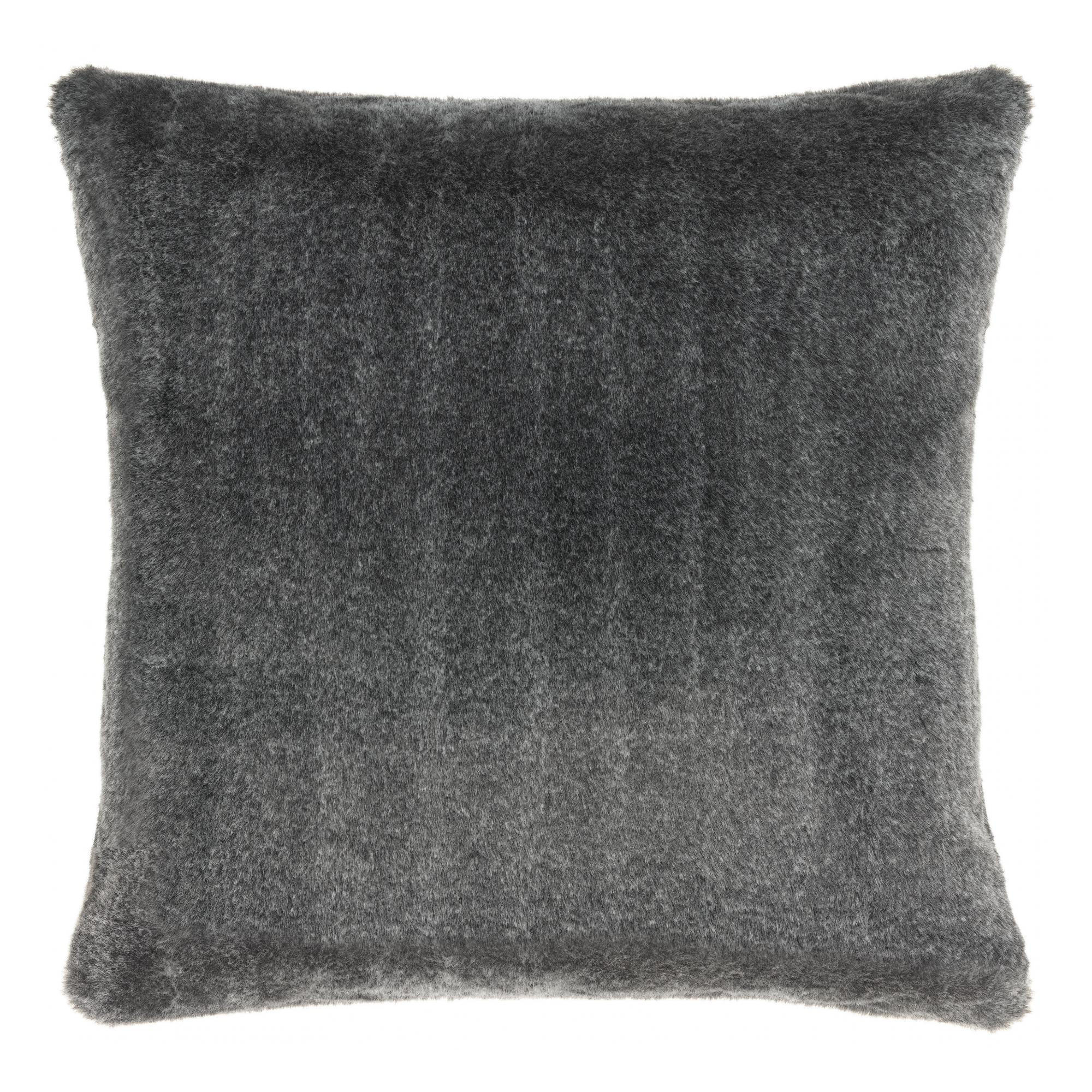 KISSEN Kinta carbonfarben 45 x 45 cm - Schwarz, Textil (45/45cm) - Vivaraise