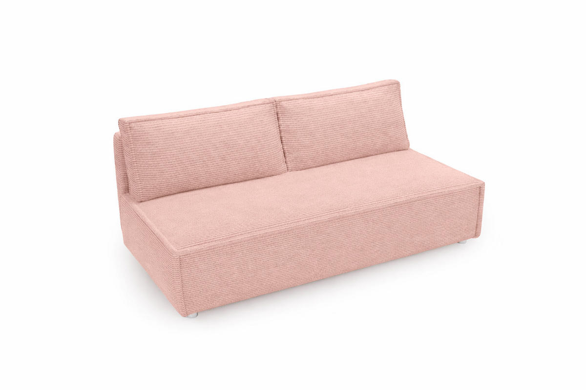SCHLAFSOFA Mit Bettkasten DUO, Stoff Poso, Rosa - Pink, Holz (198/89/90cm) - Kaiser Möbel