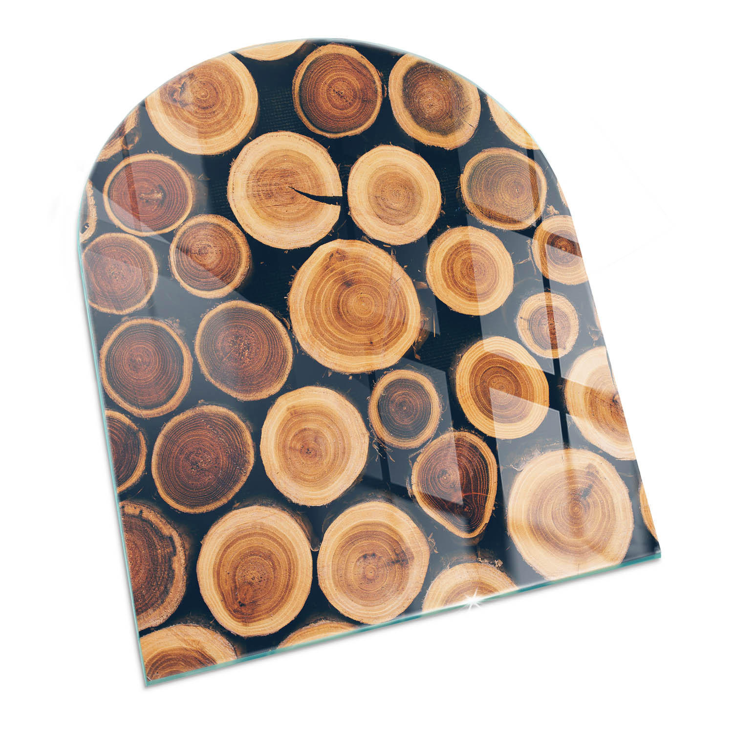 GLASPLATTE für Kamin 80x70 cm Braun - Braun, Glas (80/70/0.4cm) - ArtPrintCave